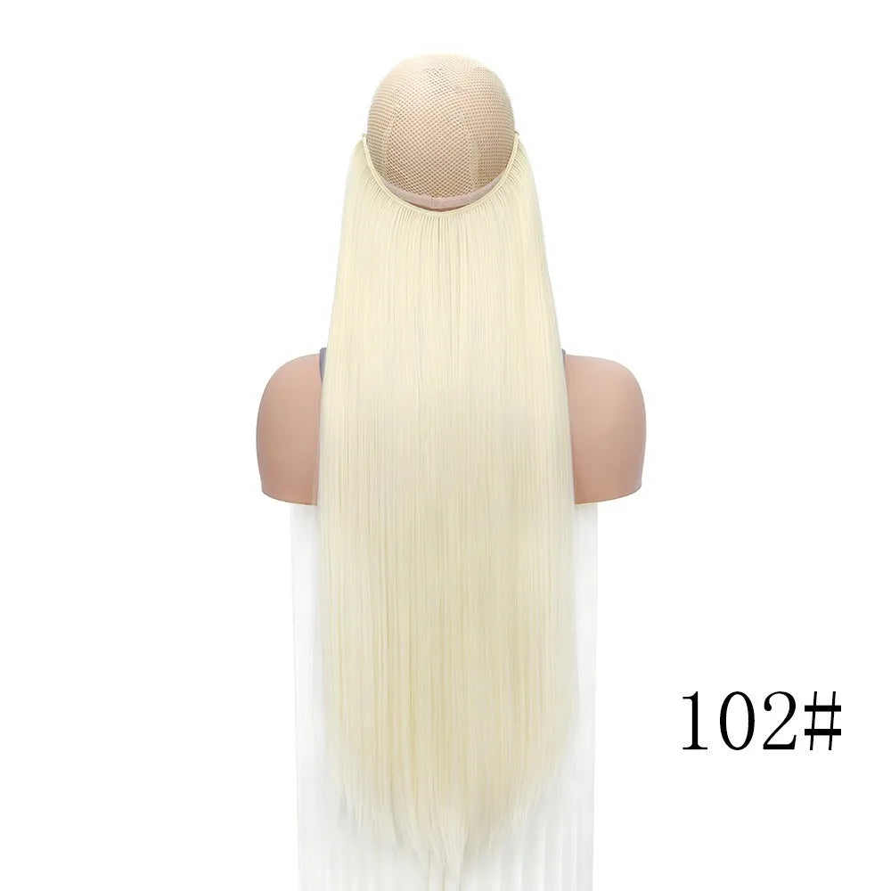 Invisible Halo Fish line Hair Extensions 24”