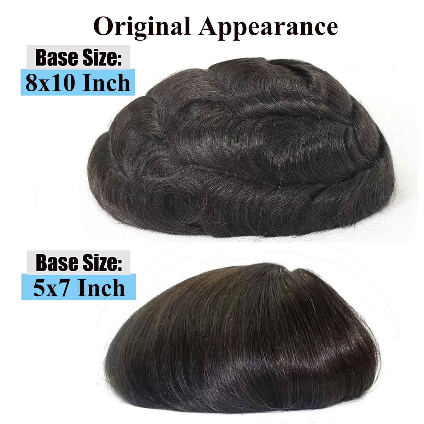 Breathable Toupee Remy Human Hair Natural Hairline Male Hair Extensions
