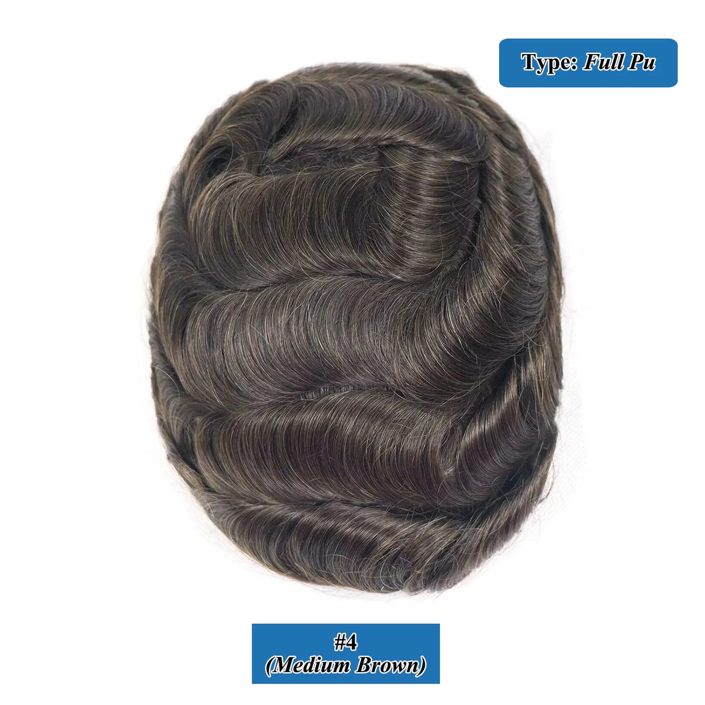 Breathable Toupee Remy Human Hair Natural Hairline Male Hair Extensions