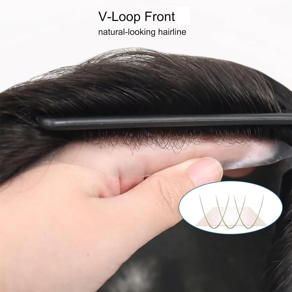 Breathable Toupee Remy Human Hair Natural Hairline Male Hair Extensions