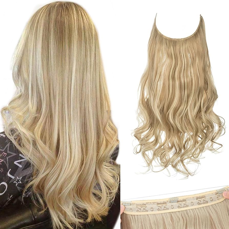 Invisible Halo Fish line Hair Extensions 24”