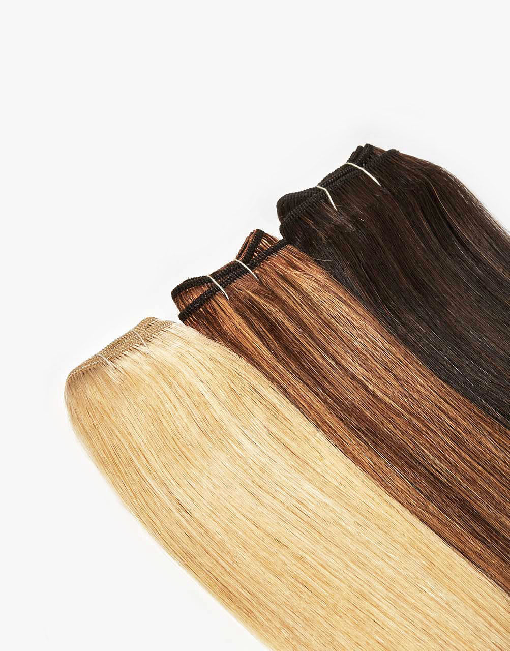 Weft Bundles Brazilian Straight Human Hair , Double Weft Quick Weave