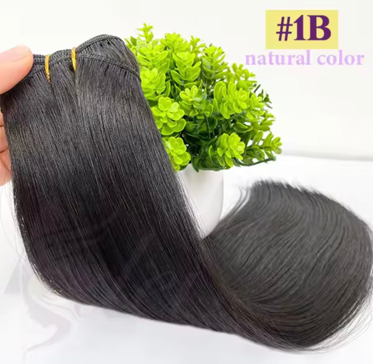 Weft Bundles Brazilian Straight Human Hair , Double Weft Quick Weave