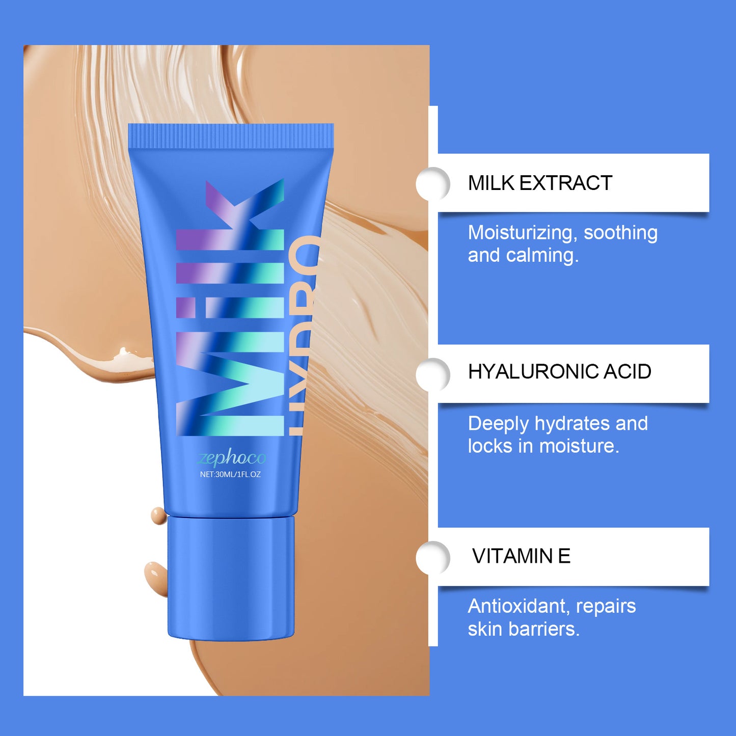HYDRO Milk  12-HR Grip Liquid Skin Tint