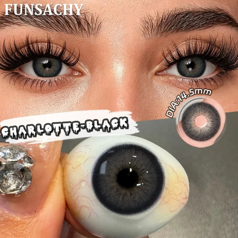 FUNSACHY 1 Pair Cosmetic Pupils for Costume Makeup contact lens