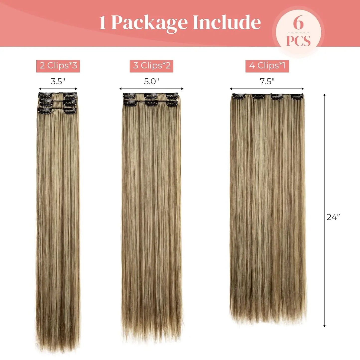 Clip in Hair Extensions Real Natural Hair Remy Straight Set 5&7 Pcs Brazilian Clip in Human Hair Extensions