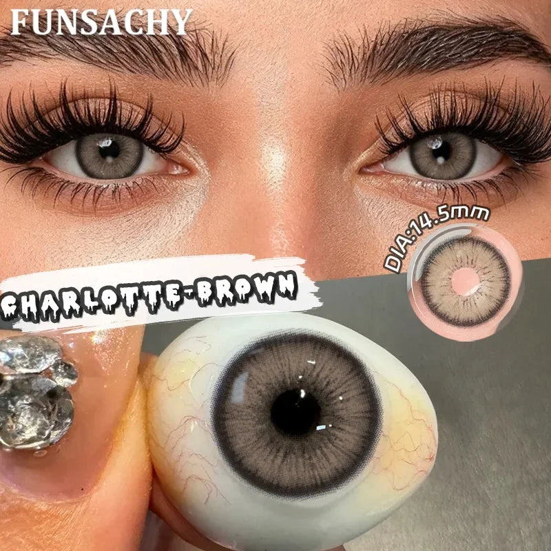 FUNSACHY 1 Pair Cosmetic Pupils for Costume Makeup contact lens