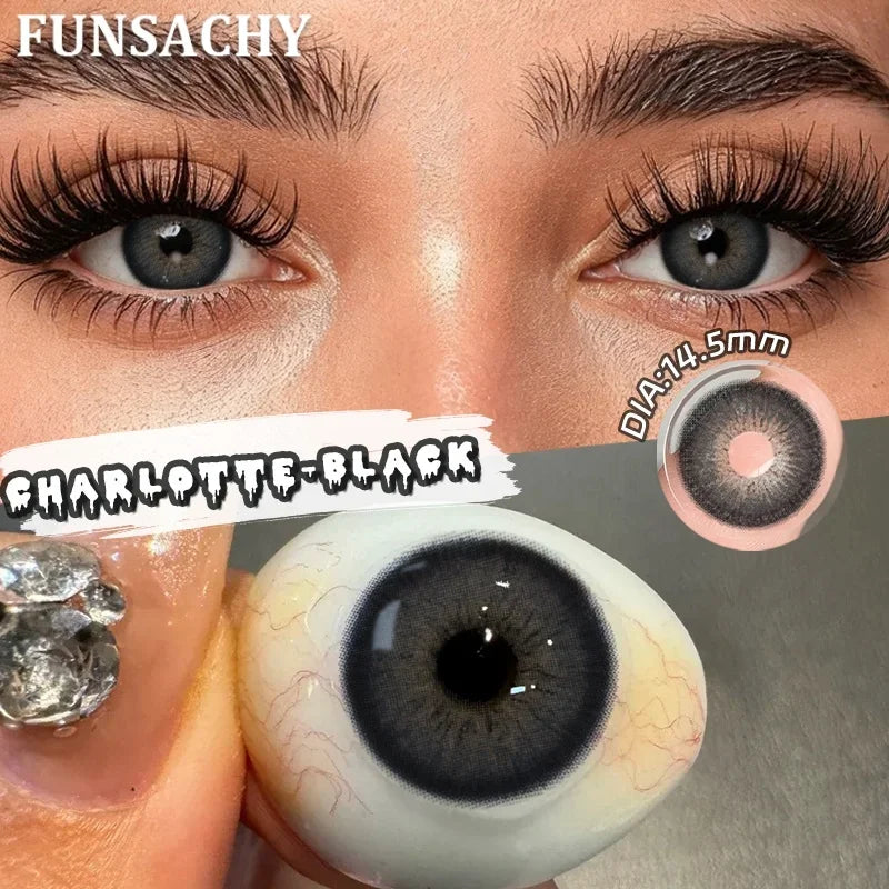 FUNSACHY 1 Pair Cosmetic Pupils for Costume Makeup contact lens