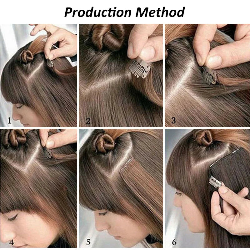 Clip in Hair Extensions Real Natural Hair Remy Straight Set 5&7 Pcs Brazilian Clip in Human Hair Extensions
