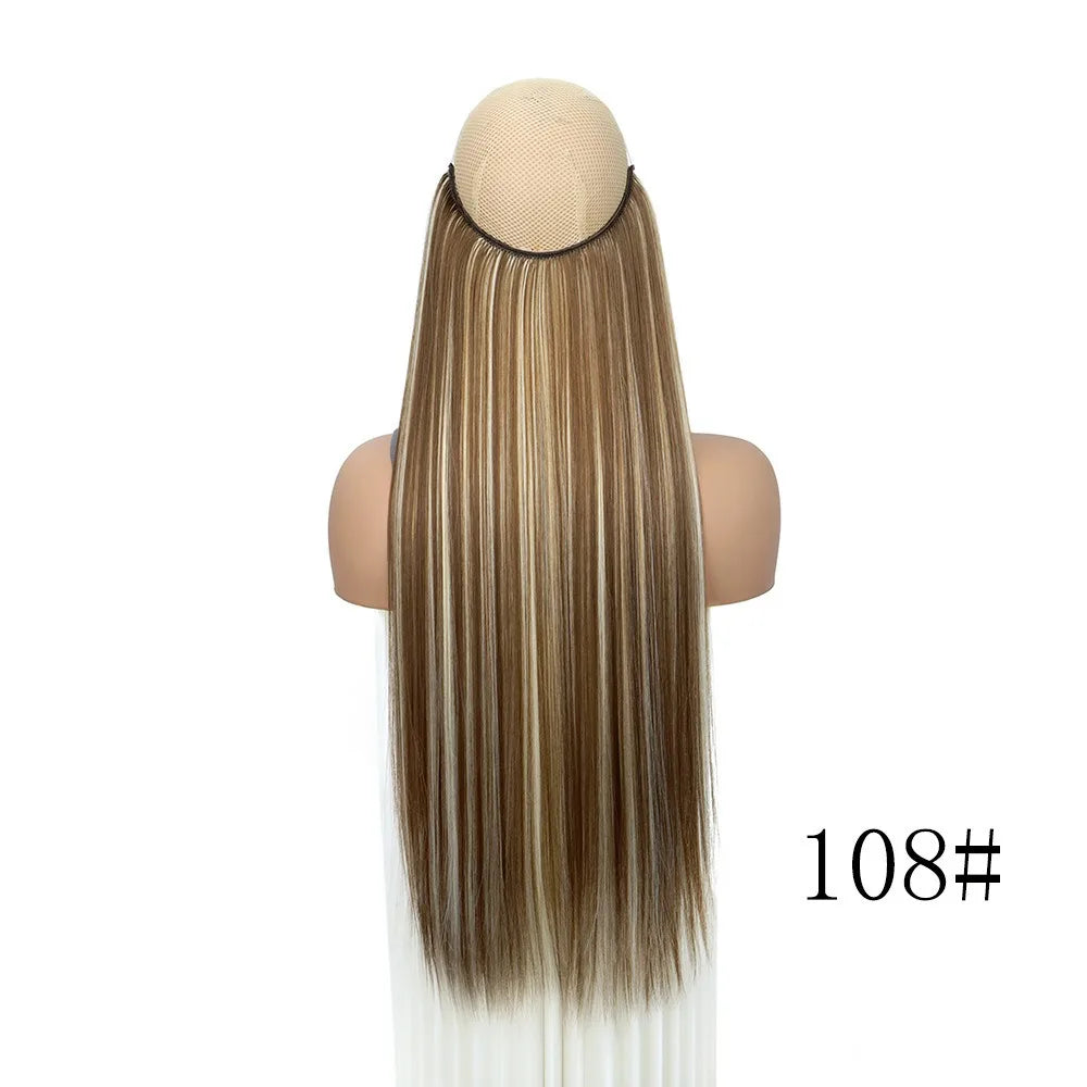 Invisible Halo Fish line Hair Extensions 24”