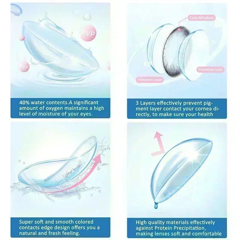 FUNSACHY 1 Pair Cosmetic Pupils for Costume Makeup contact lens