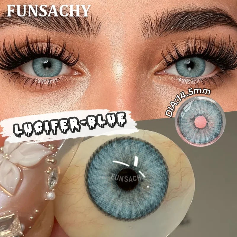 FUNSACHY 1 Pair Cosmetic Pupils for Costume Makeup contact lens