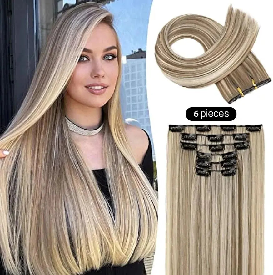 Clip in Hair Extensions Real Natural Hair Remy Straight Set 5&7 Pcs Brazilian Clip in Human Hair Extensions