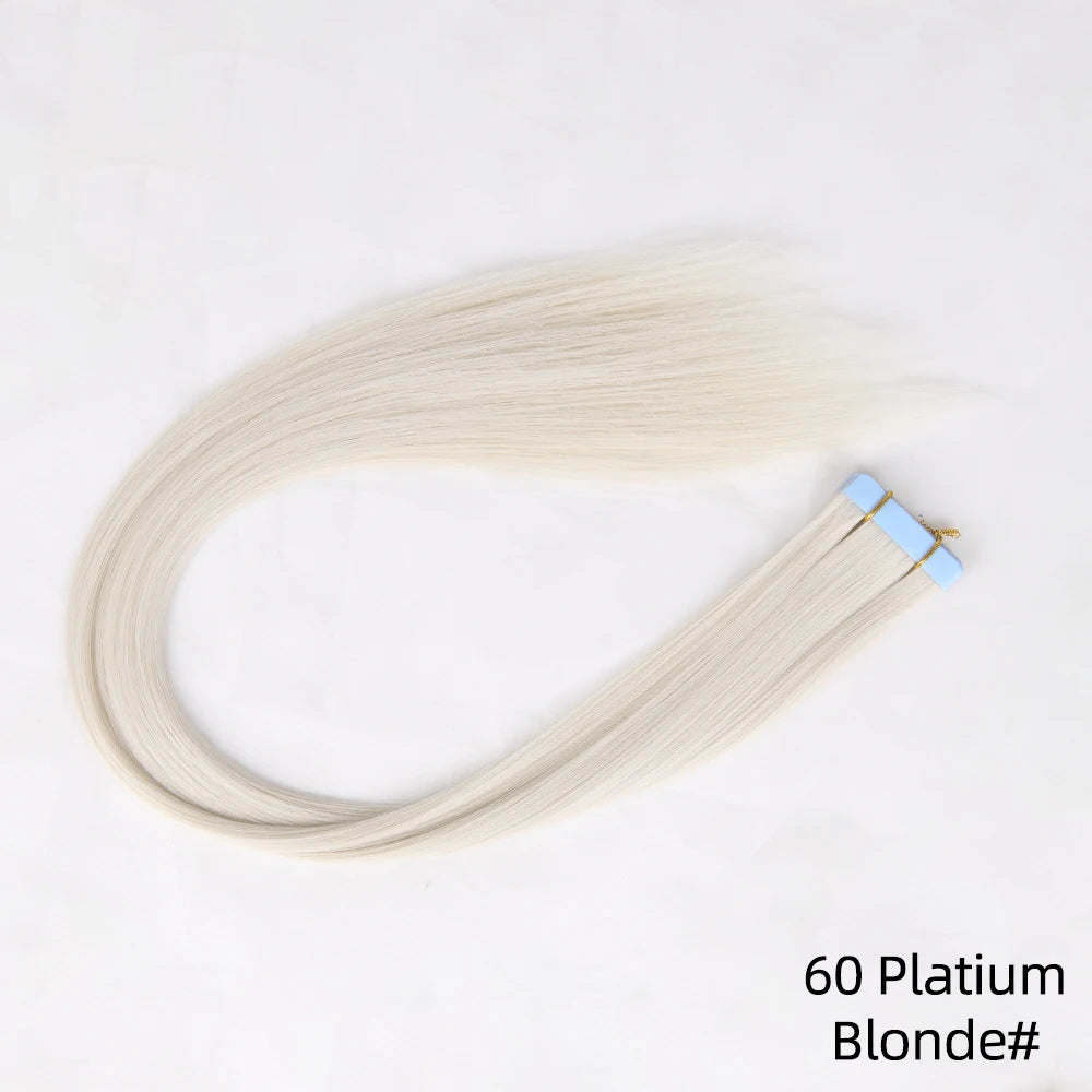 Tape in Hair Extensions Human Hair, 20Inch 10Pcs  25g  Seamless Weft Tape Invisible Adhesive Tape In Hair Extensions