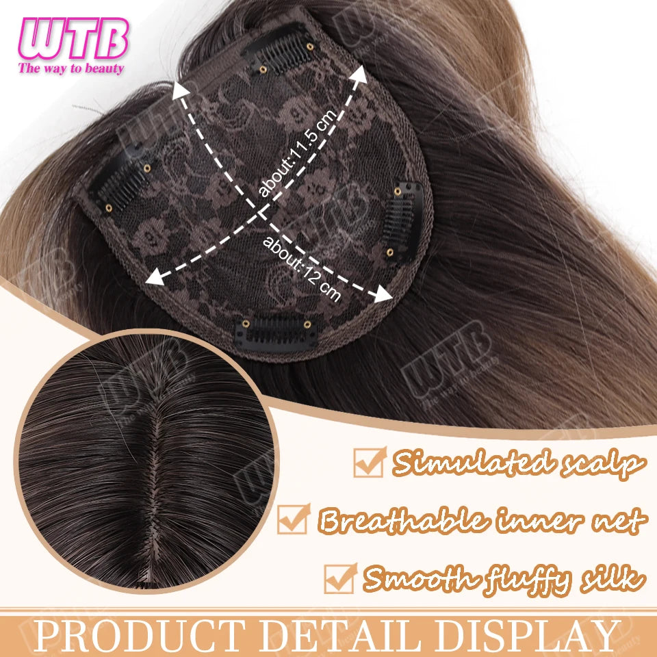 Hair Topper with Bangs & Layers Style Subtle Diva Volume