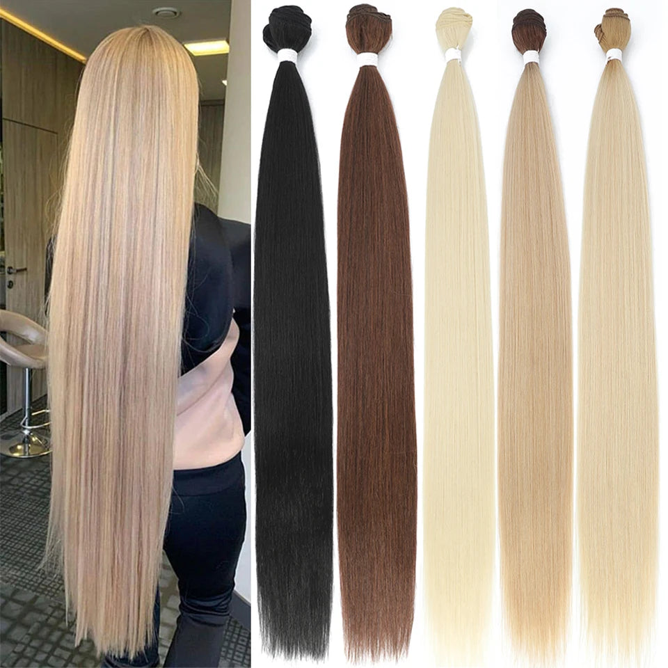 Salon Straight Hair Weft Bundles Quick Weave