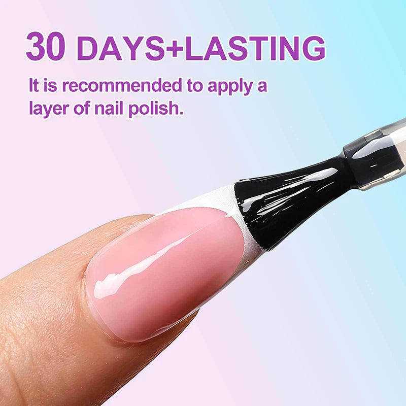 150pcs Boxed French Gel Tips Press On Nails Almond Nails 15 Sizes Pre-applied Fake Nails For Manicure Extension