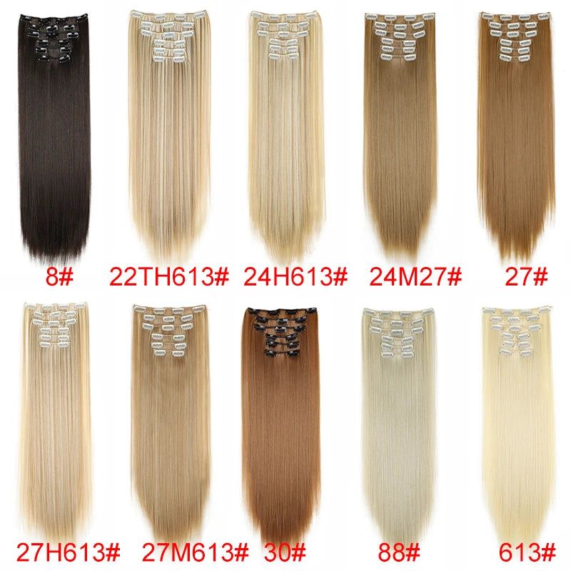Clip in Hair Extensions Real Natural Hair Remy Straight Set 5&7 Pcs Brazilian Clip in Human Hair Extensions
