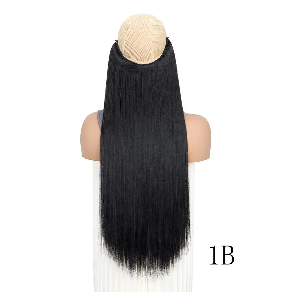 Invisible Halo Fish line Hair Extensions 24”