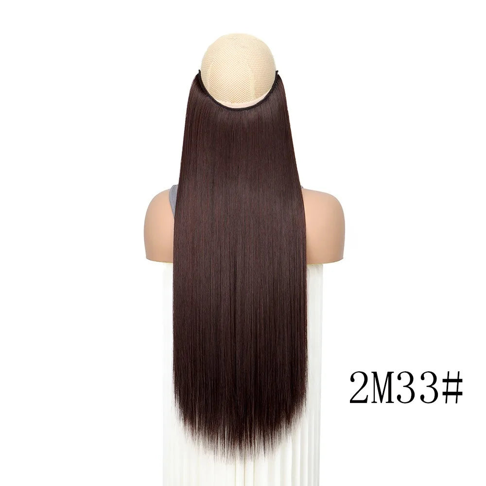Invisible Halo Fish line Hair Extensions 24”