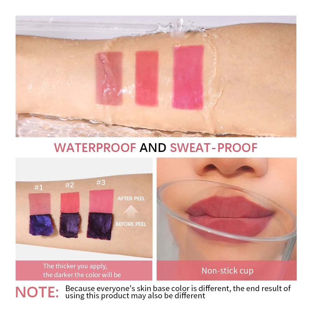 Korean Matte Lip Stain Tint Peel Off Matte Waterproof Makeup