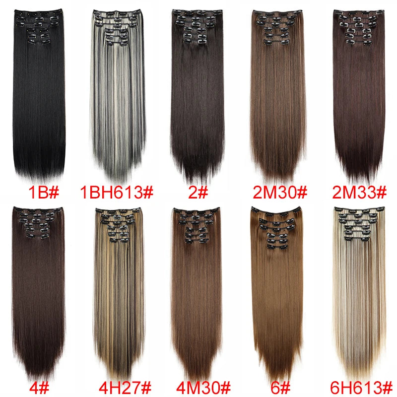Clip in Hair Extensions Real Natural Hair Remy Straight Set 5&7 Pcs Brazilian Clip in Human Hair Extensions