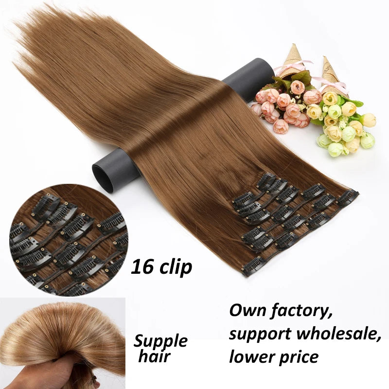 Clip in Hair Extensions Real Natural Hair Remy Straight Set 5&7 Pcs Brazilian Clip in Human Hair Extensions