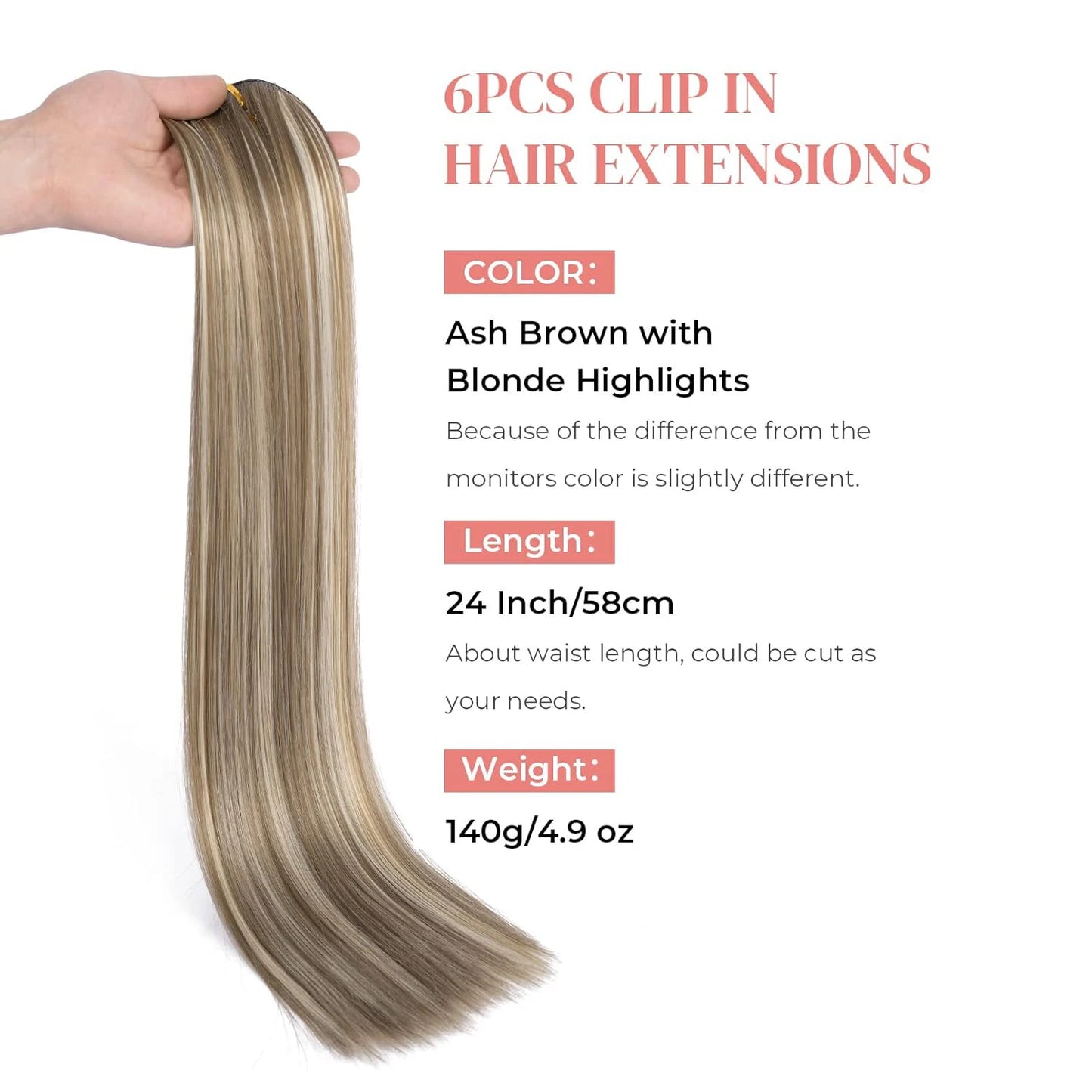 Clip in Hair Extensions Real Natural Hair Remy Straight Set 5&7 Pcs Brazilian Clip in Human Hair Extensions