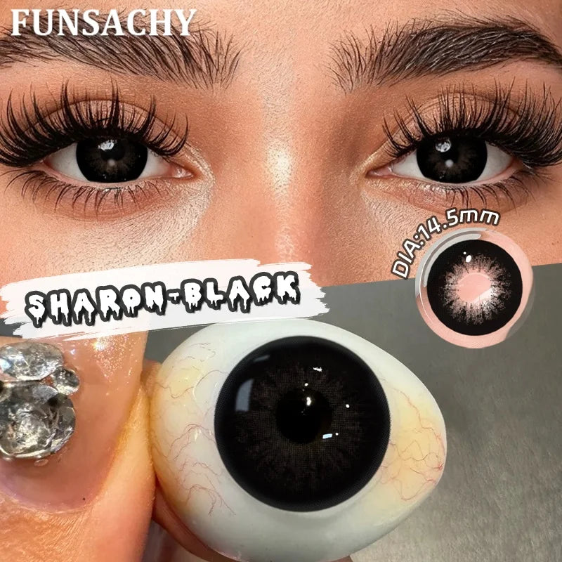 FUNSACHY 1 Pair Cosmetic Pupils for Costume Makeup contact lens