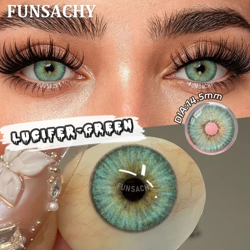 FUNSACHY 1 Pair Cosmetic Pupils for Costume Makeup contact lens