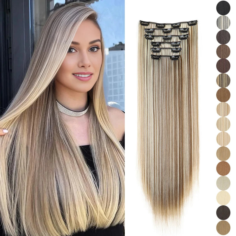 Clip in Hair Extensions Real Natural Hair Remy Straight Set 5&7 Pcs Brazilian Clip in Human Hair Extensions