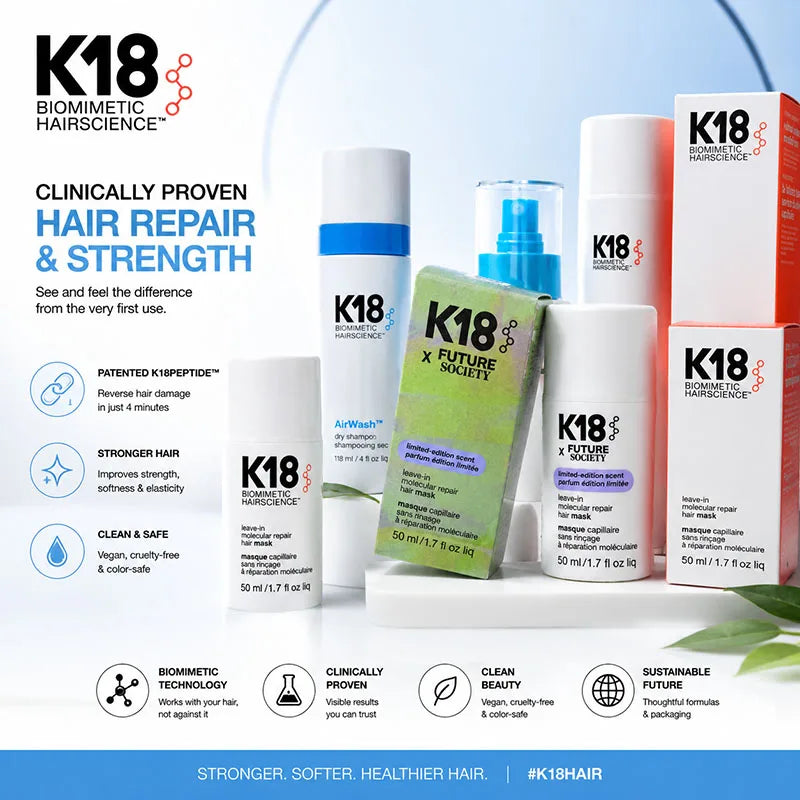 K18 Leave-In Molecular Repair Hair Mask Deep Conditioning Keratin Treatment Soft Hair Smoothing Healthy Hair Care