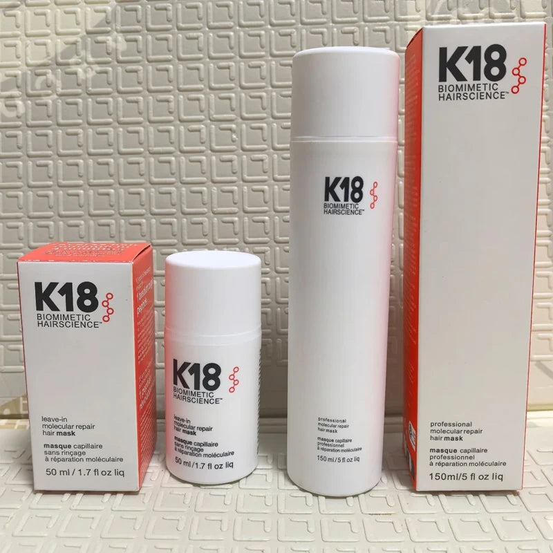 K18 Leave-In Molecular Repair Hair Mask Deep Conditioning Keratin Treatment Soft Hair Smoothing Healthy Hair Care