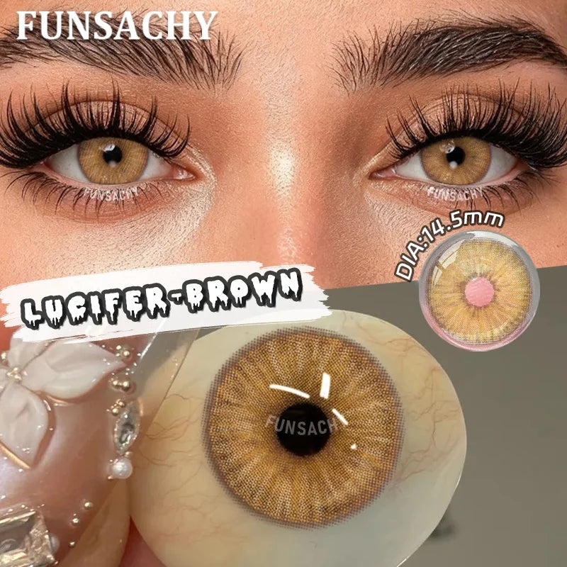 FUNSACHY 1 Pair Cosmetic Pupils for Costume Makeup contact lens